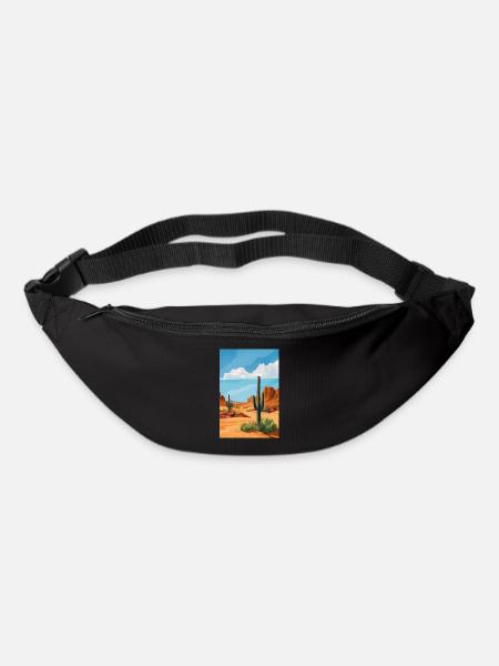 Desert Landscape Illustration Poster - Bum bag - black