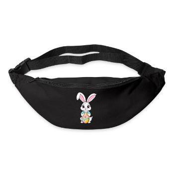 Easter bunny with Easter eggs - Bum bag - black - Front