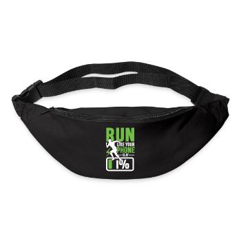 Run like your phone is 1 - Gürteltasche - Schwarz - Vorne