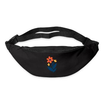 Floral shapes – fresh & colourful - Bum bag - black - Front