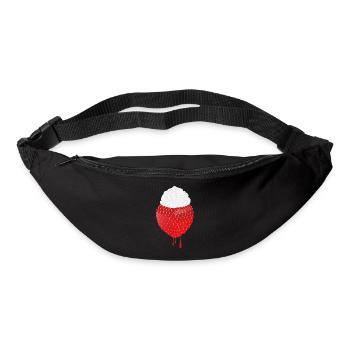 Fraise à la crème – Un design délicieux pour l’été - Sac banane - noir - Devant