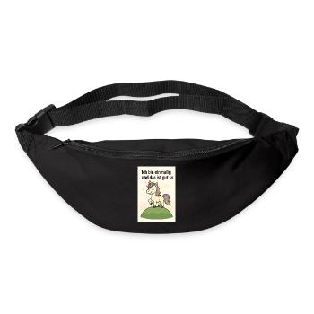 Ich bin einmalig und das ist gut so - Gürteltasche - Schwarz - Vorne