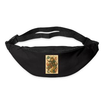 Ghost of a Warrior in Dragon Battle - Bum bag - black - Front