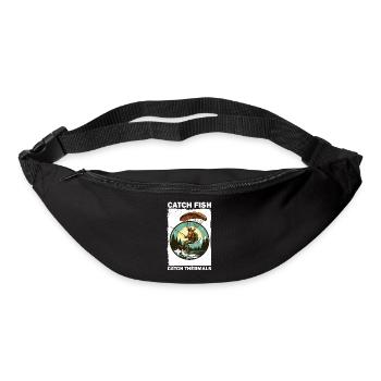 Abenteuerlicher Angler mit Klimmbrett - Gürteltasche - Schwarz - Vorne