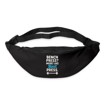 Drôle de développé couché Meme Spot Me Bro Powerlifting - Sac banane - noir - Devant