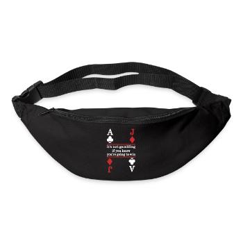Poker Saying Card Motif - Bum bag - black - Front