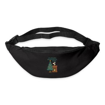 Weihnachten Cozy Kamin - Gürteltasche - Schwarz - Vorne