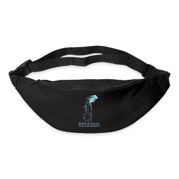 Monday is not a day, it's a diagnosis blue - Bum bag - black - Front