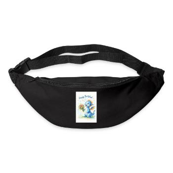 Blue Dragon with Bouquet of Flowers - Bum bag - black - Front