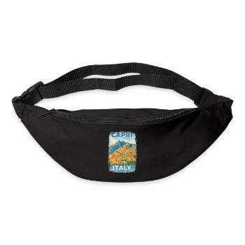 Capri Italien – Aquarell Reiseposter Mediterran - Gürteltasche - Schwarz - Vorne