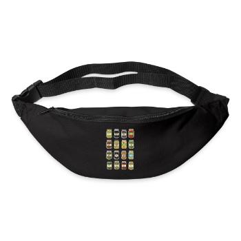 Des olives dans un bocal - Sac banane - noir - Devant