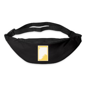 Direction Poster Yellow – Bold Minimal Art - Bum bag - black - Front