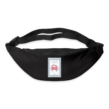 Le Crabe Club Französisches Krabben Poster - Gürteltasche - Schwarz - Vorne