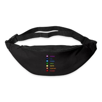 The 7 yoga spirituality chakras - Bum bag - black - Front