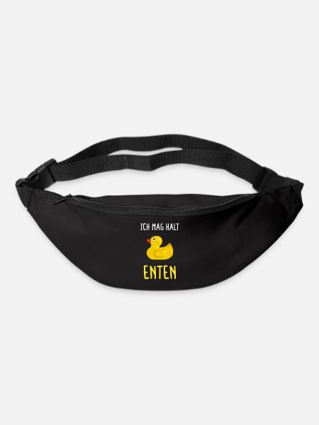 Ich Mag Halt Enten Geschenk - Gürteltasche - Schwarz