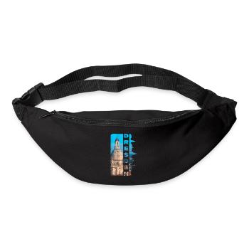 Dresde Allemagne Ville Skyline Accueil Amour - Sac banane - noir - Devant