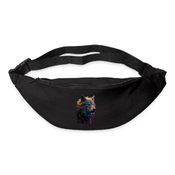 Wolf Wolf Head Predator Gift - Bum bag - black - Front
