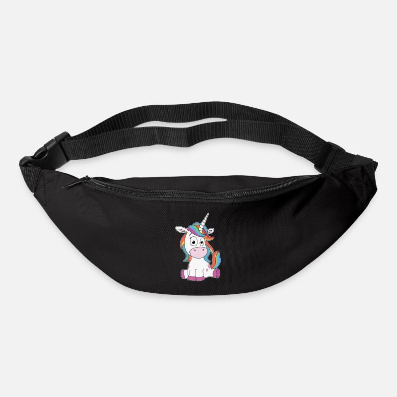 Süßes Einhorn Personalisieren - Gürteltasche - Schwarz