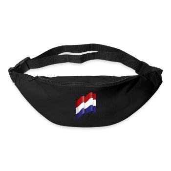 Drapeau des Pays-Bas Hollande Drapeau néerlandais - Sac banane - noir - Devant