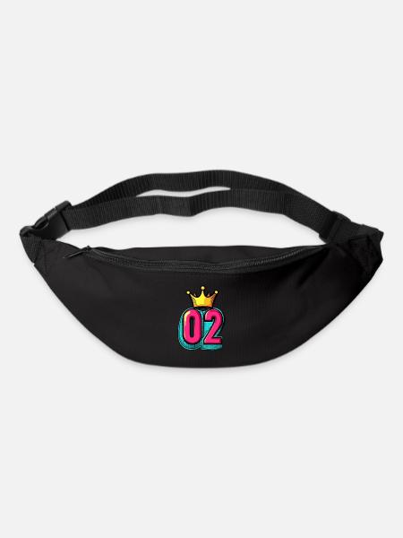 Couronne à 2 chiffres - Sac banane - noir