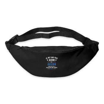 Accro à l'aviron - Sac banane - noir - Devant