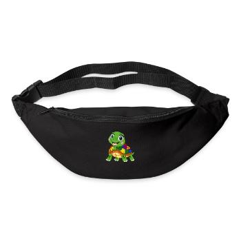 arc-en-ciel tortue lgbt tank animal lgbtqia - Sac banane - noir - Devant