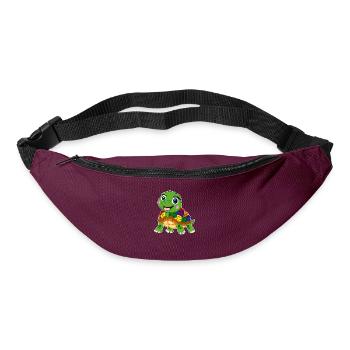 arc-en-ciel tortue lgbt tortue aquatique animal - Sac banane - bordeaux  - Devant