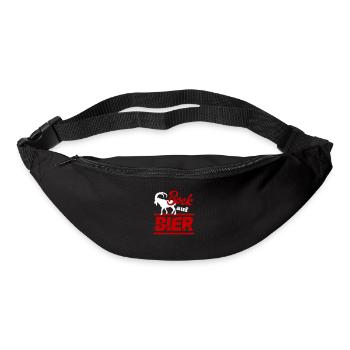 Bier Sprüche Bock Lust Durst auf Bier - Gürteltasche - Schwarz - Vorne
