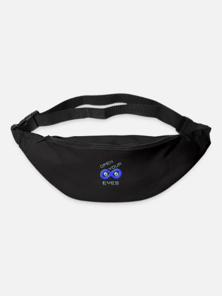 Open your eyes ouvrez vos yeux beaux yeux bleus - Sac banane - noir