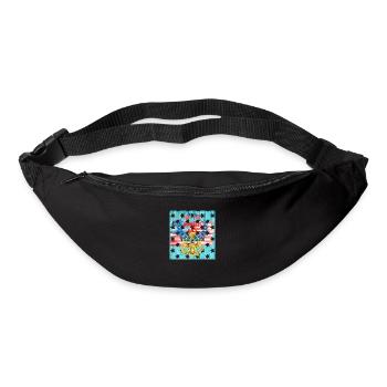 USA, stars and belts - Bum bag - black - Front