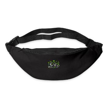 Lucky St Patricks Day, trèfle léopard - Sac banane - noir - Devant