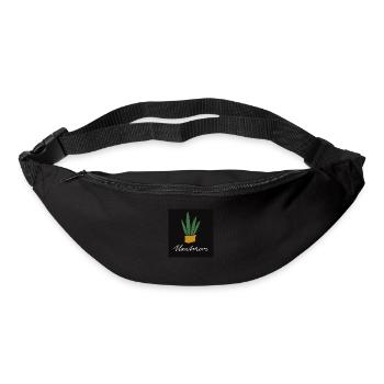 Pflanzendesign - Gürteltasche - Schwarz - Vorne