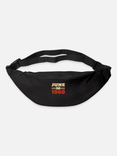 63. Geburtstag Juni Jahrgang 1960 Geschenkidee - Gürteltasche - Schwarz