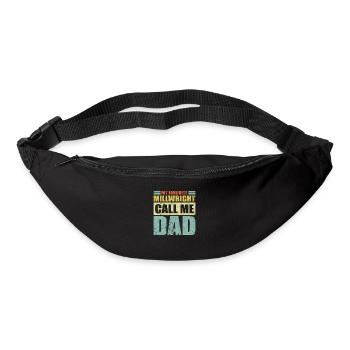 Vintage Mein Lieblingsmühlenbauer nennt mich Papa Vater - Gürteltasche - Schwarz - Vorne