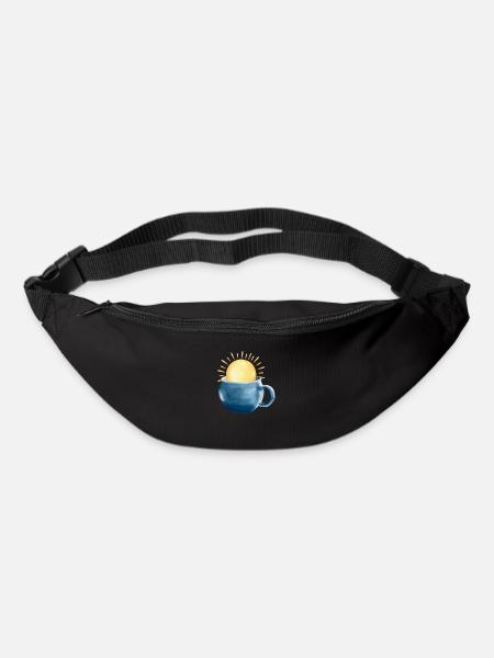 Sonne in der Tasse - Gürteltasche - Schwarz