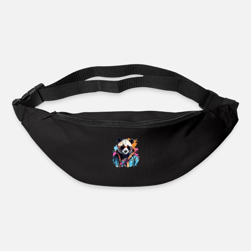 Rogue Panda. Graffiti-style design. - Bum bag - black