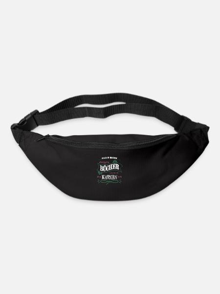 bday geschenkidee autorin cool buchliebhaber maske - Gürteltasche - Schwarz