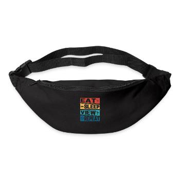 Eat Sleep View Repeat Astronomy Telescope Stargaze - Gürteltasche - Schwarz - Vorne