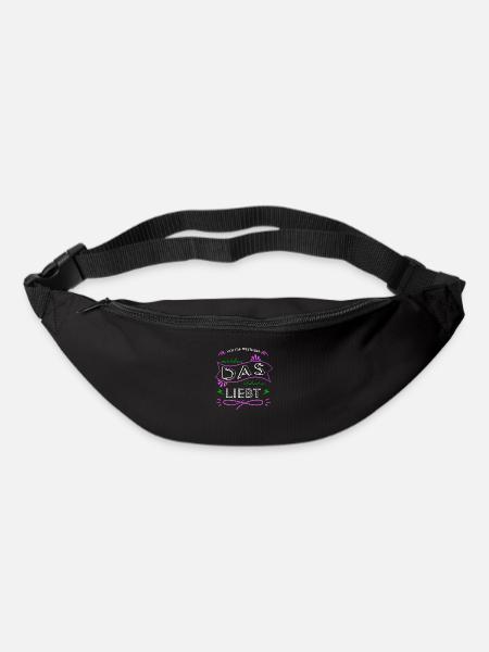 cool pudel hund lieben hundehalter geschenkidee - Gürteltasche - Schwarz