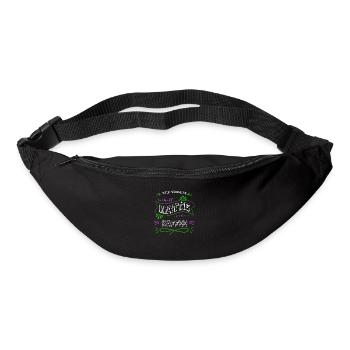 geburtstagsgeschenk süchtig kaffeetasse lieben - Gürteltasche - Schwarz - Vorne