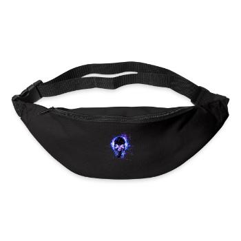 Skull Design Totenkopf für Rocker & Punker Schädel - Gürteltasche - Schwarz - Vorne