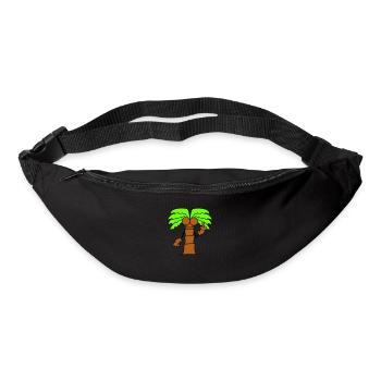 Lustige Böse Palme Zeigt Wütend Mittelfinger Comic - Gürteltasche - Schwarz - Vorne