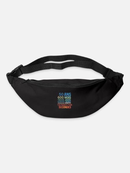 50 ans – 600 mois, 18250 jours, 1,5 milliard - Sac banane - noir