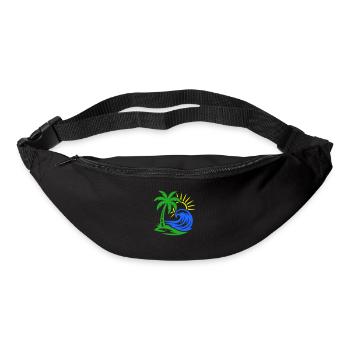 Palme Insel Ozean - Gürteltasche - Schwarz - Vorne