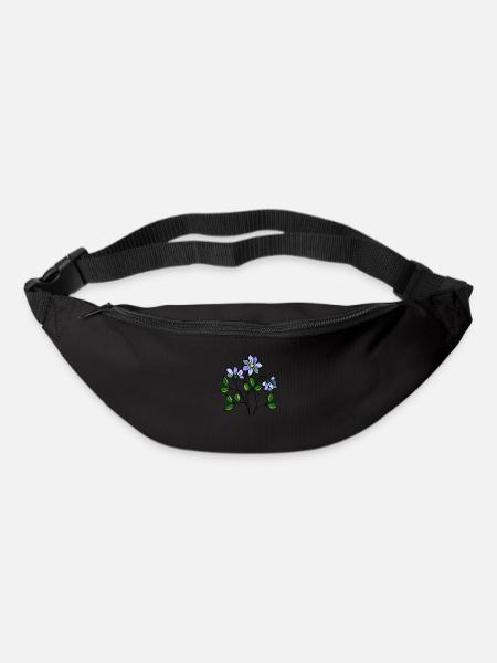 Blumen - Gürteltasche - Schwarz