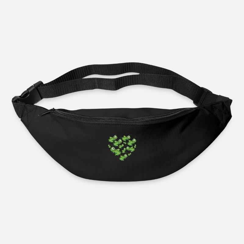 Herz Grashüpfer Gottesanbeterin Grille - Gürteltasche - Schwarz