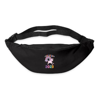 Einhorn Kita Kindergarten 2023 - Gürteltasche - Schwarz - Vorne