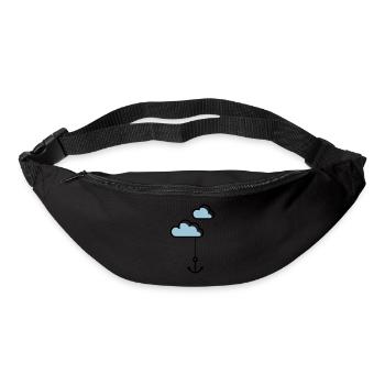 Anker mit Wolke - Gürteltasche - Schwarz - Vorne