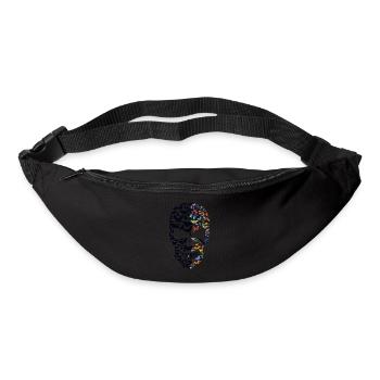 Kopf des Todes Schmetterling Schädel Form Schädel Zitat Geist - Gürteltasche - Schwarz - Vorne