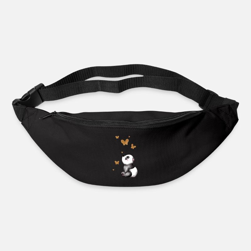 Träumender Comic Panda - Gürteltasche - Schwarz